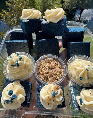 Blue velvet brownie bite recipe
