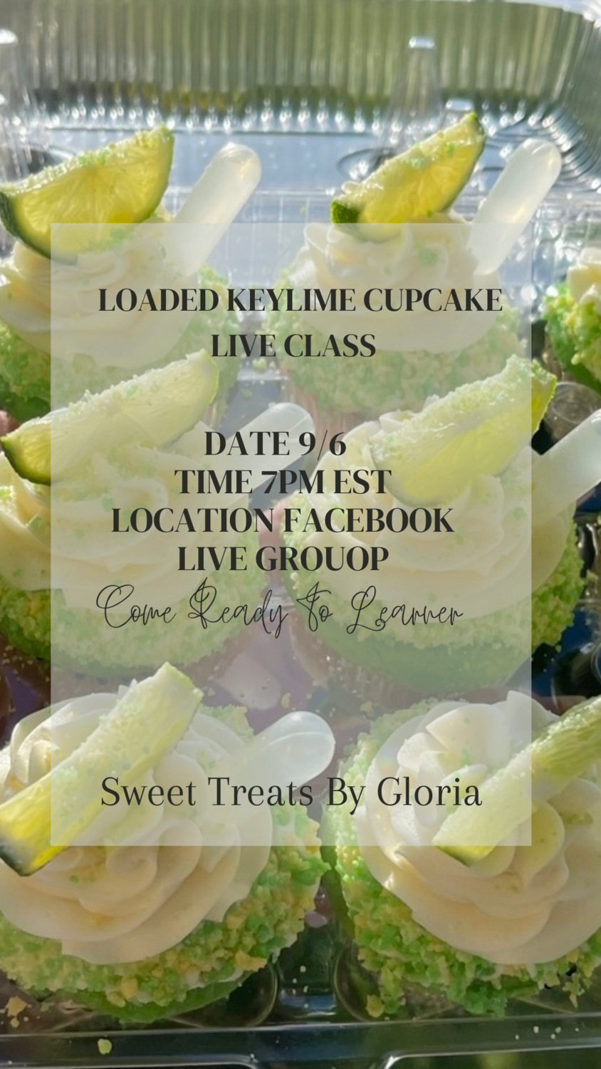 Loaded Keylime cupcake class Pre Recorded