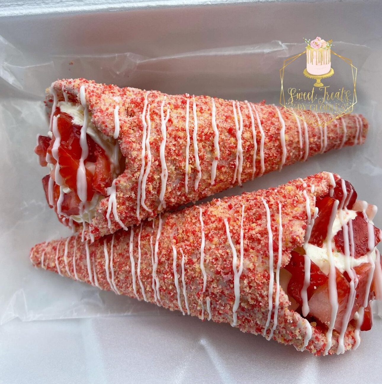 Strawberry cheesecake cone recipe