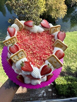 Strawberry shortcake heart cake recipe