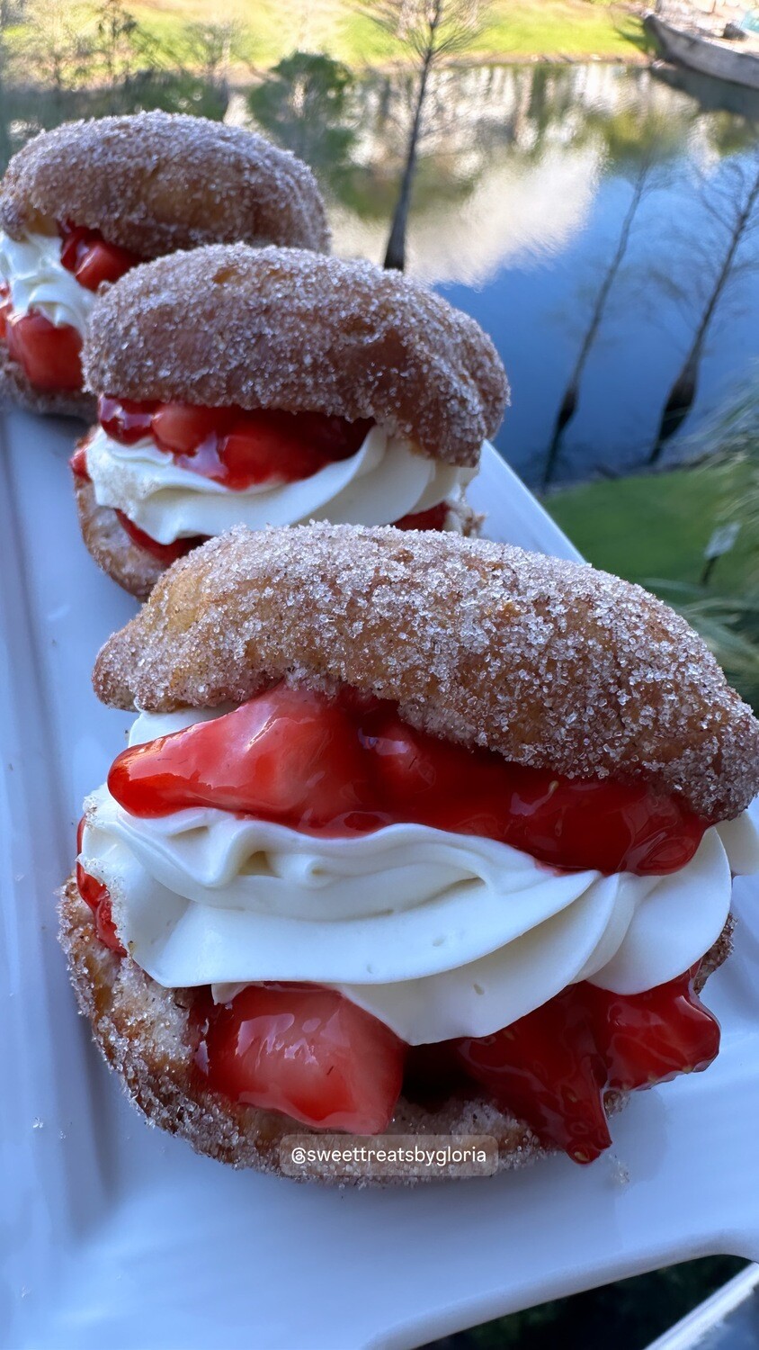 Strawberry cheesecake donut recipe