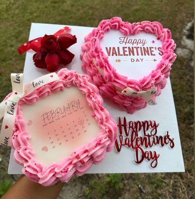 Heart cake &amp; cupcake board Pre Recorded class