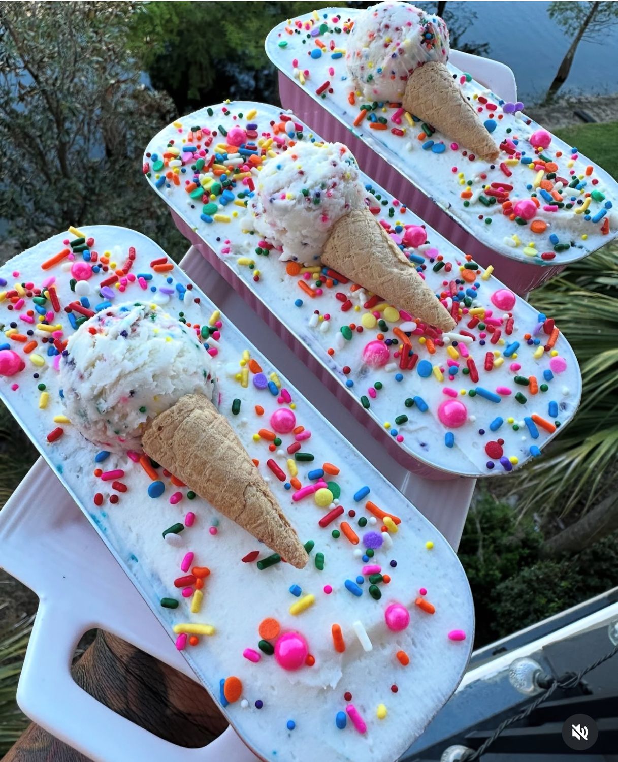 Icecream confetti tye dye tin cake recipe