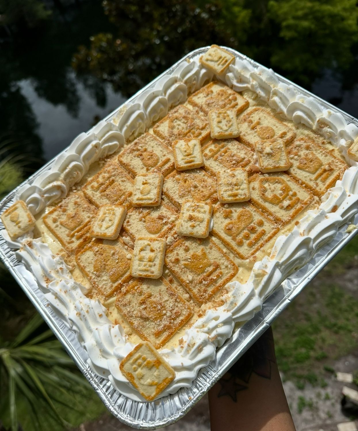 Pan of banana pudding recipe
