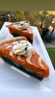Sweet potato cheesecake blue velvet pie recipe