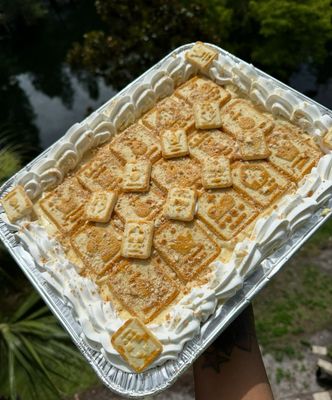 Pan of banana pudding recipe