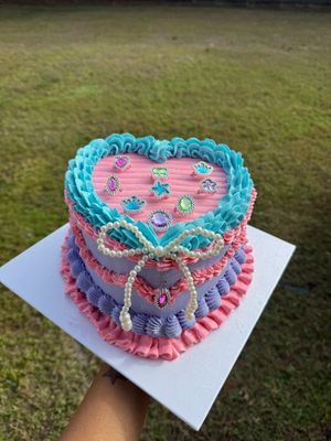 Custom heart cakes