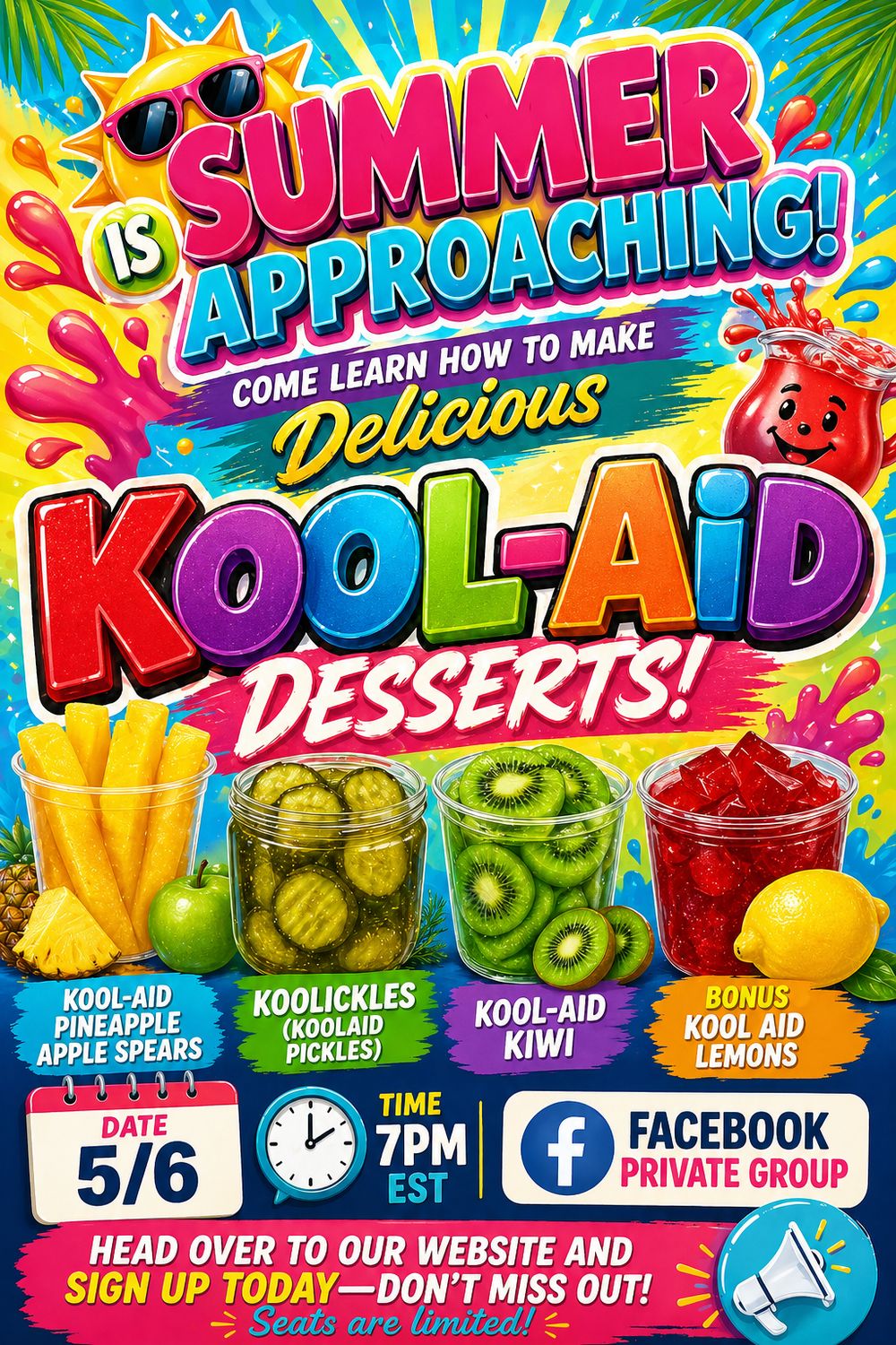 Kool aid dessert class 5/6 7pm est