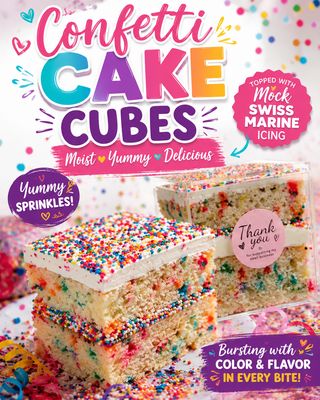 Confetti cake cubes