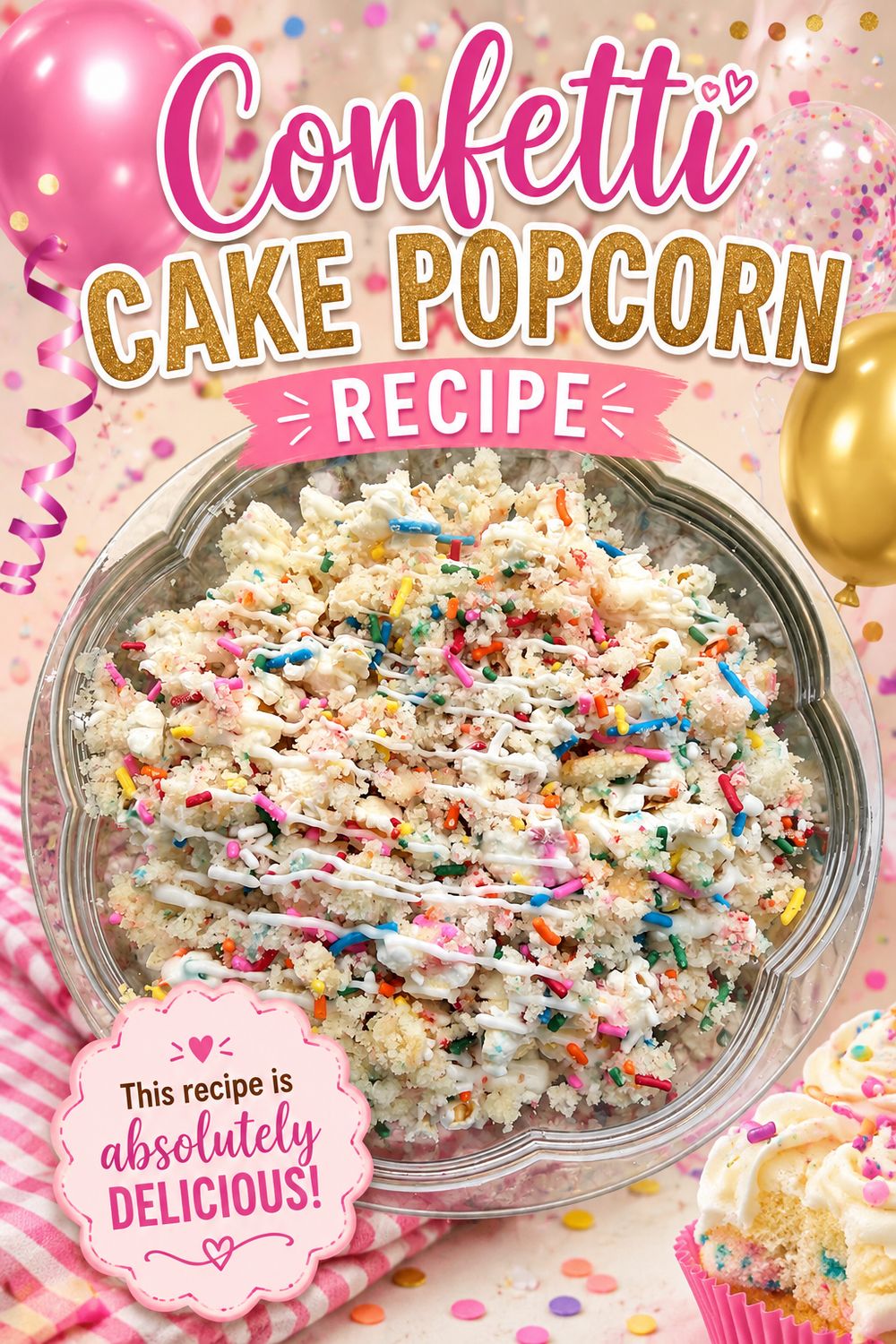 Confetti cake popcorn recipe