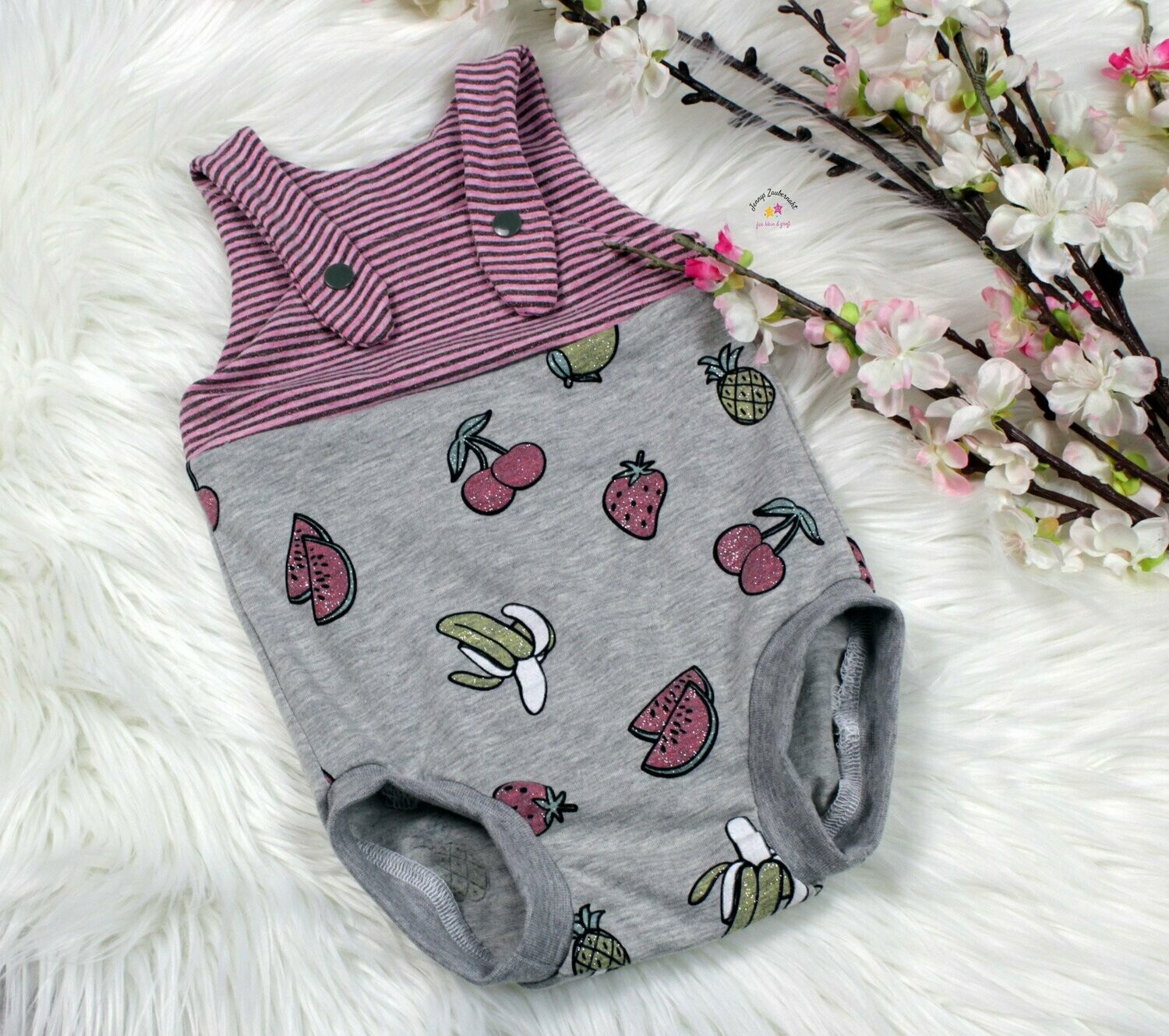 Sommerstrampler Glitzer - Obst Gr. 68 Sommerstrampler Glitzer - Obst Gr. 68