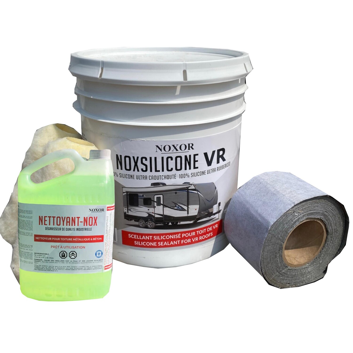 Waterproofing kit for trailers &amp; RV, 100% silicon with a solid content more durable than any other rubber-based product