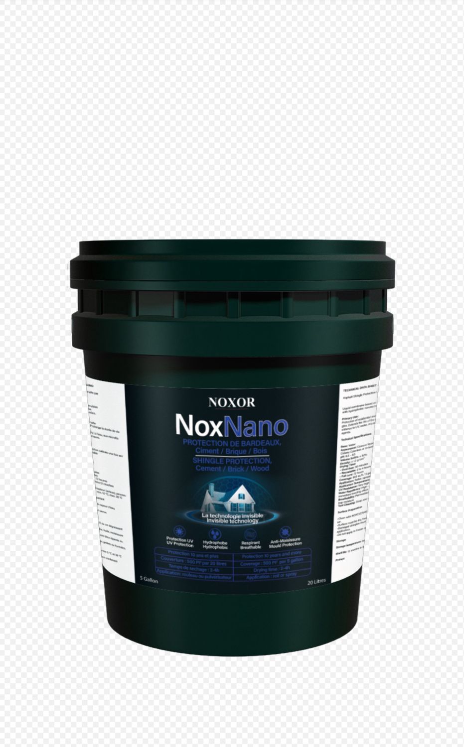 NOXNANO traitement de bardeau  transparent.