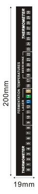 STRIP STICK ON THERMOMETER - 0 - 30°C STRIP STICK ON THERMOMETER - 0 - 30°C
