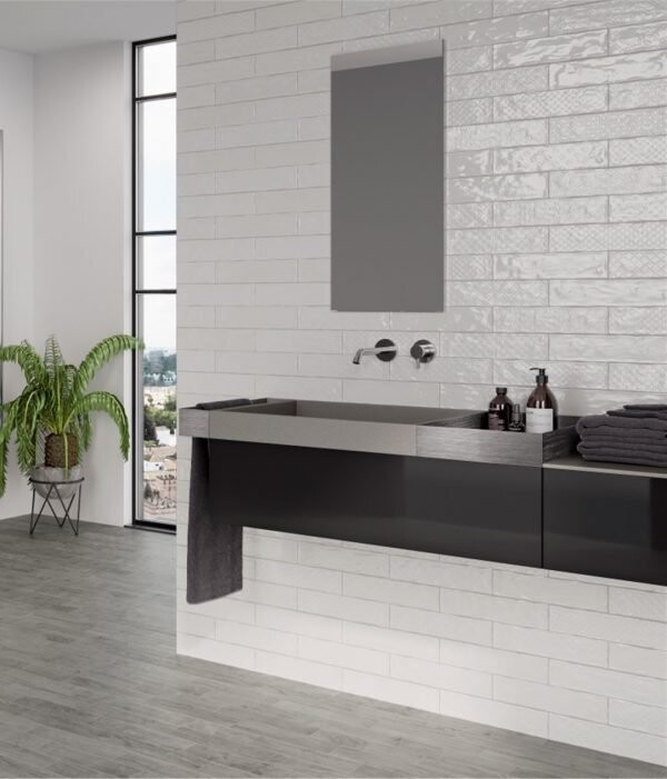 Sirocco White 75x300 Gloss Wall Tile