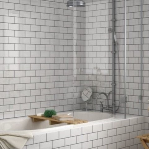 Chicago White 75x300 Gloss Ceramic Wall Tile