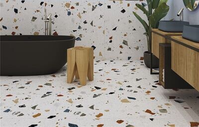 Stacciatella Nacre 600x600mm Porcelain Floor Tile