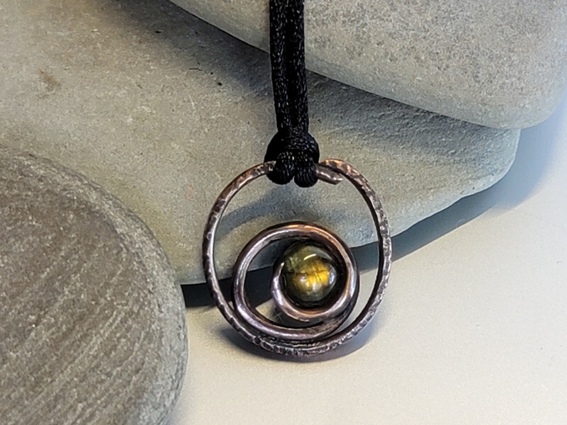 Labradorite Copper Swirl pendant