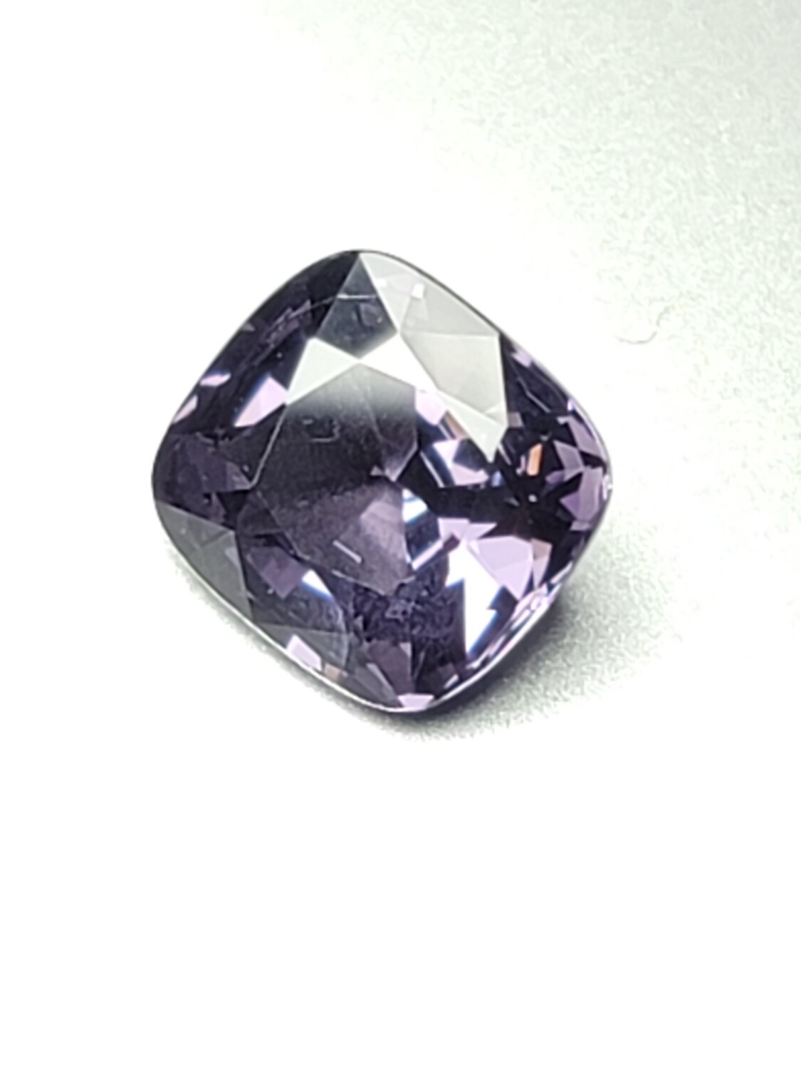 Spinel Purple Silver Cushion Cut Gemstone