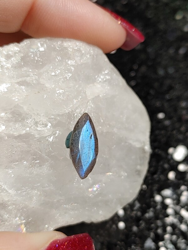 Labradorite Blue Faceted Marquis Gemstone