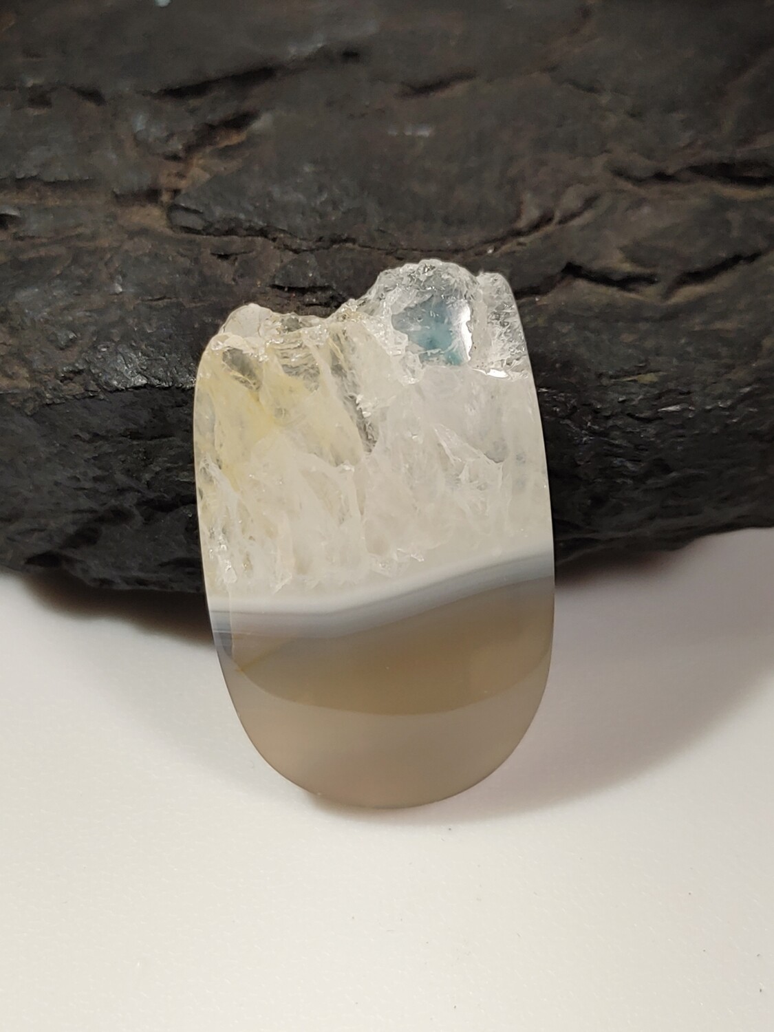 Agate Quartz Druzy Cabochon