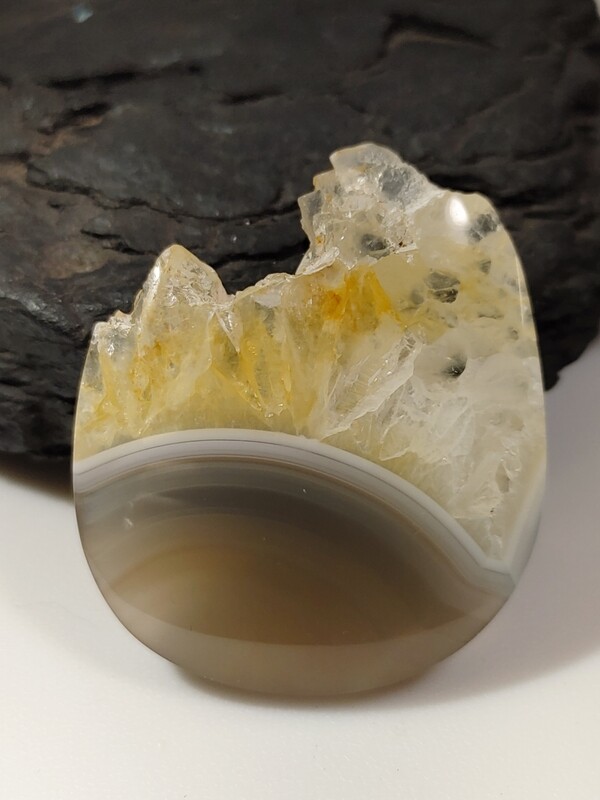 Agate Quartz Druzy Cabochon