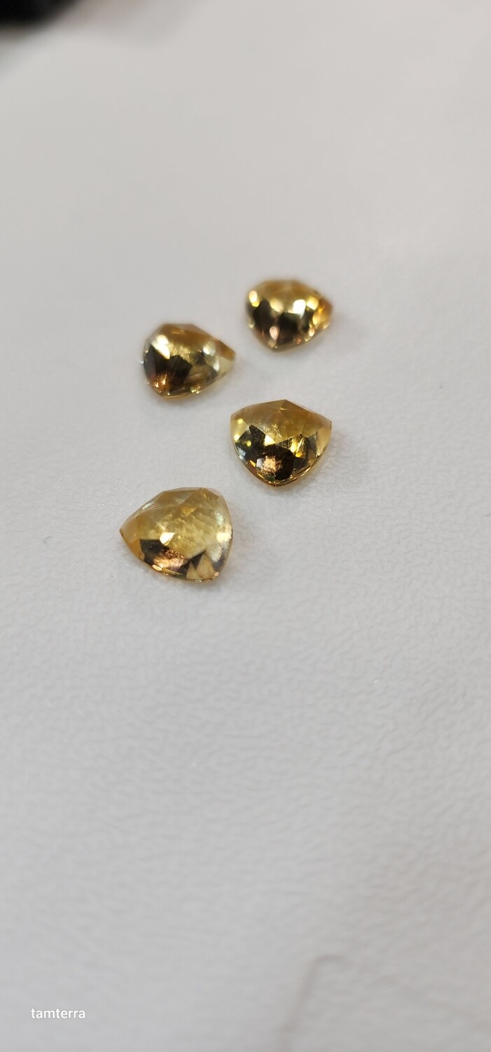 Citrine Trillion Rosecut Cabochon