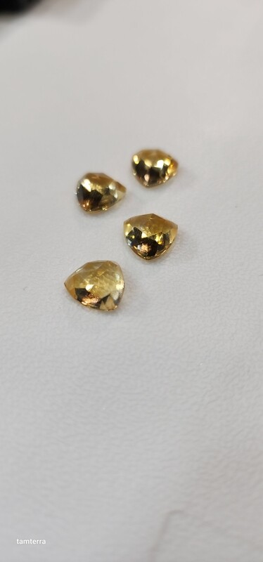 Citrine Trillion Rosecut Cabochon