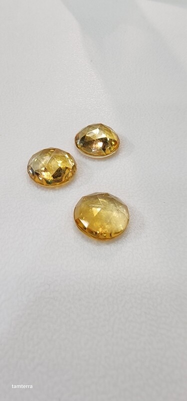 Citrine Round Rosecut Cabochon