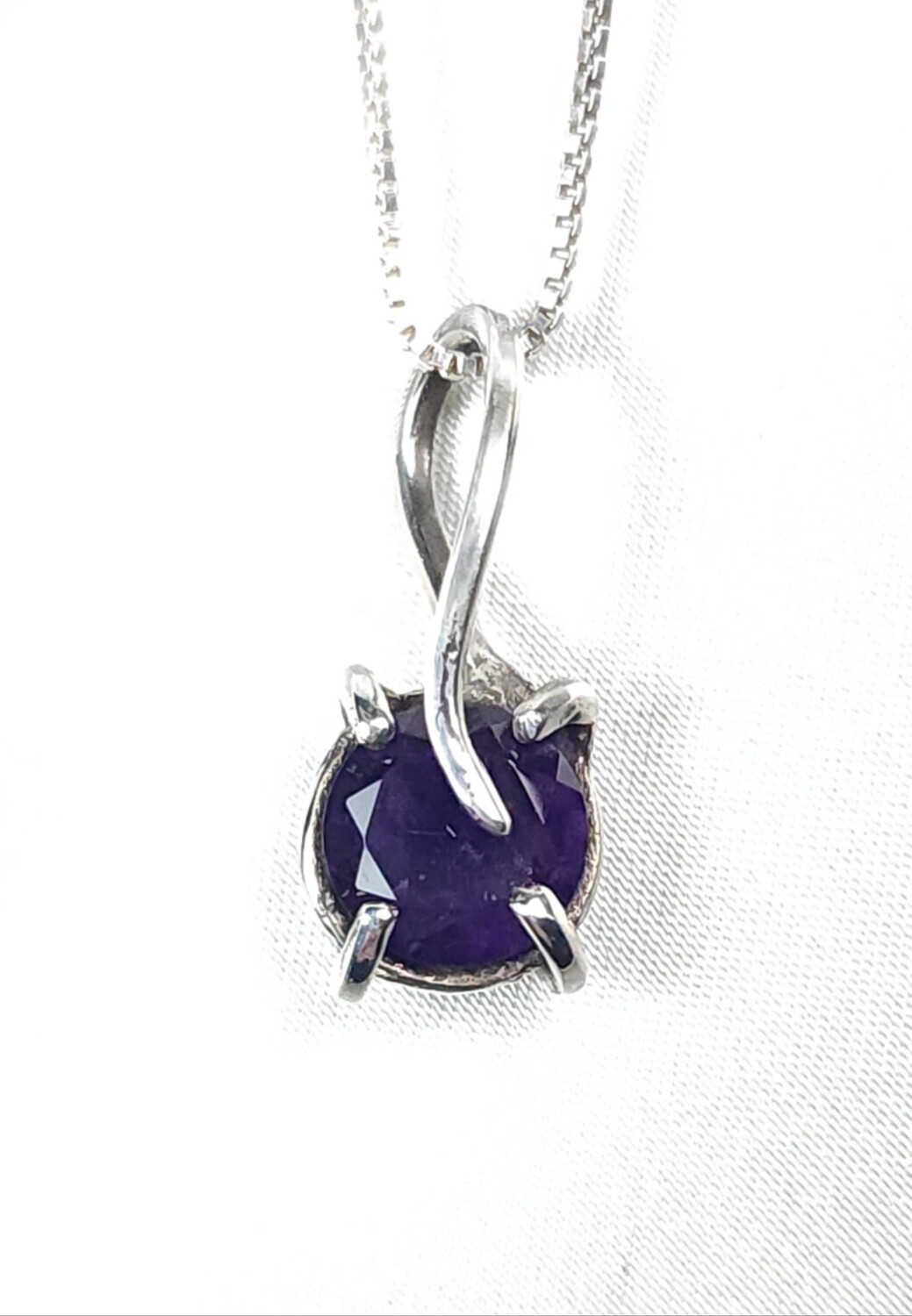 Amethyst Silver Pendant
