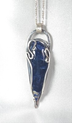 Sodalite Fine Silver Pendant