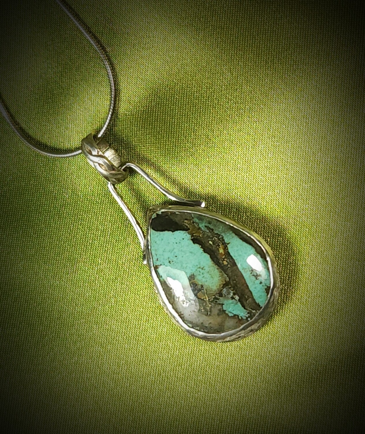 Tibetan Turquoise Sterling Silver Pendant