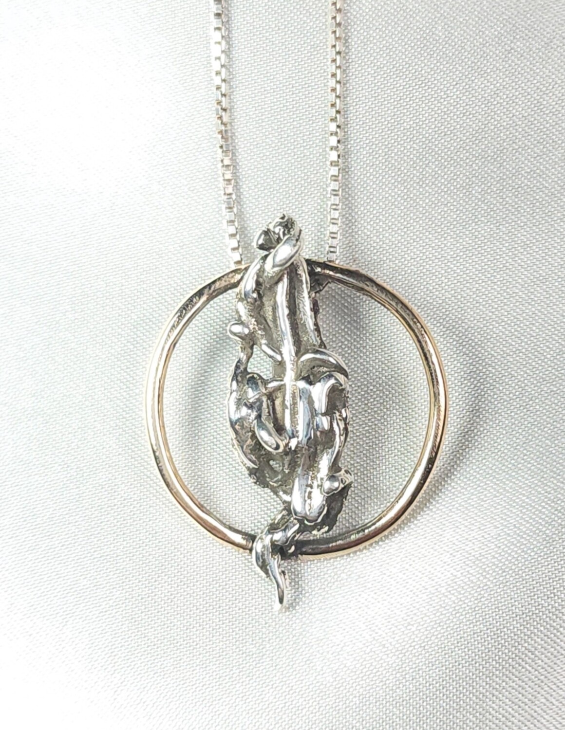 Silver and Bronze Pendant