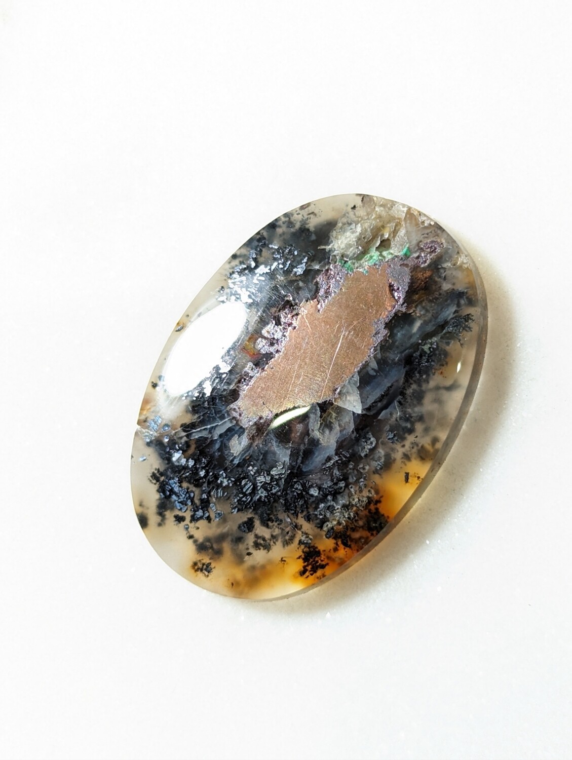 Dendritic Agate with Native Copper