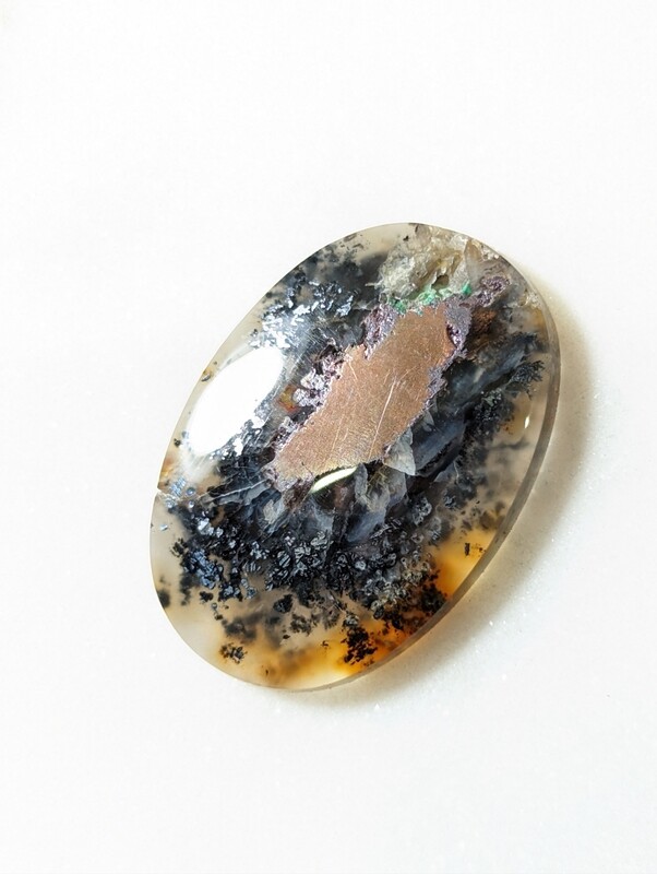 Dendritic Agate with Native Copper