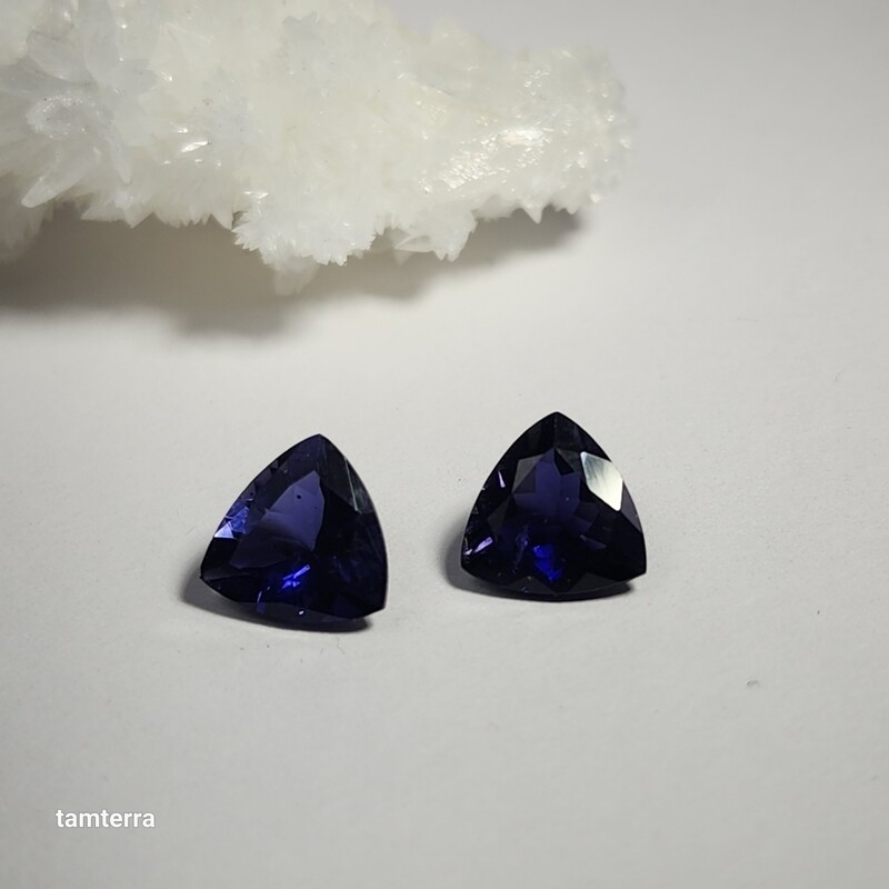 Iolite Trillion pair