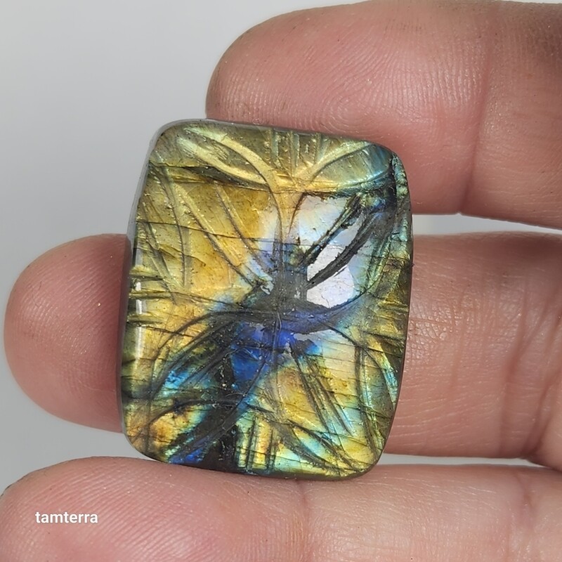 Carved Labradorite Rectangle