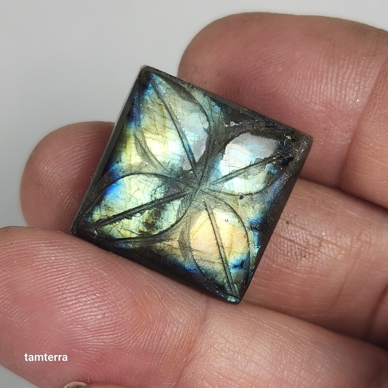 Carved Labradorite Square