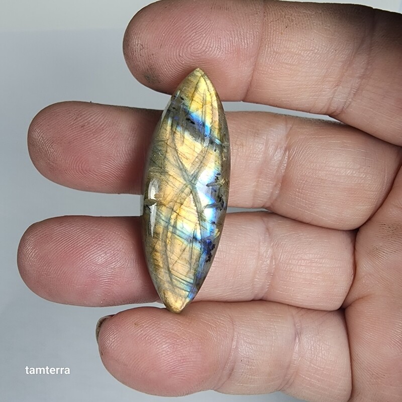 Carved Labradorite Marquis