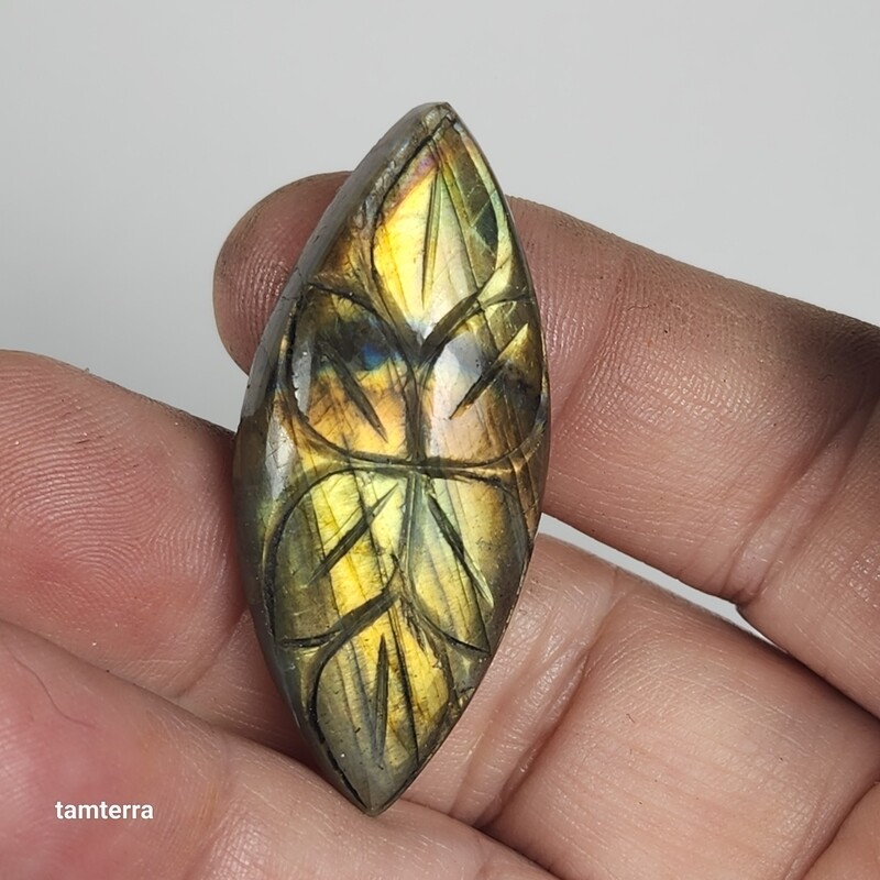 Carved Labradorite Marquis