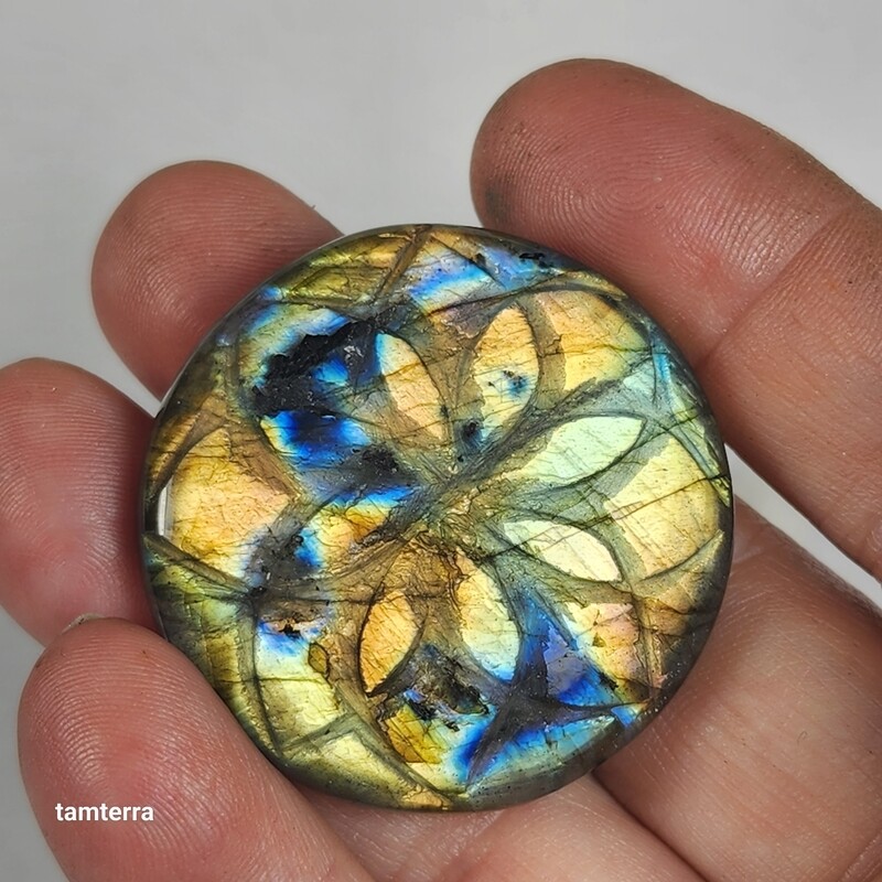 Carved Labradorite Round