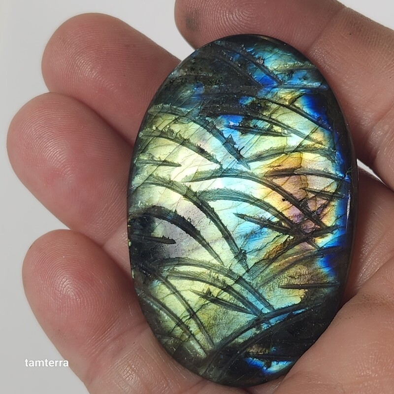 Carved Labradorite Oval