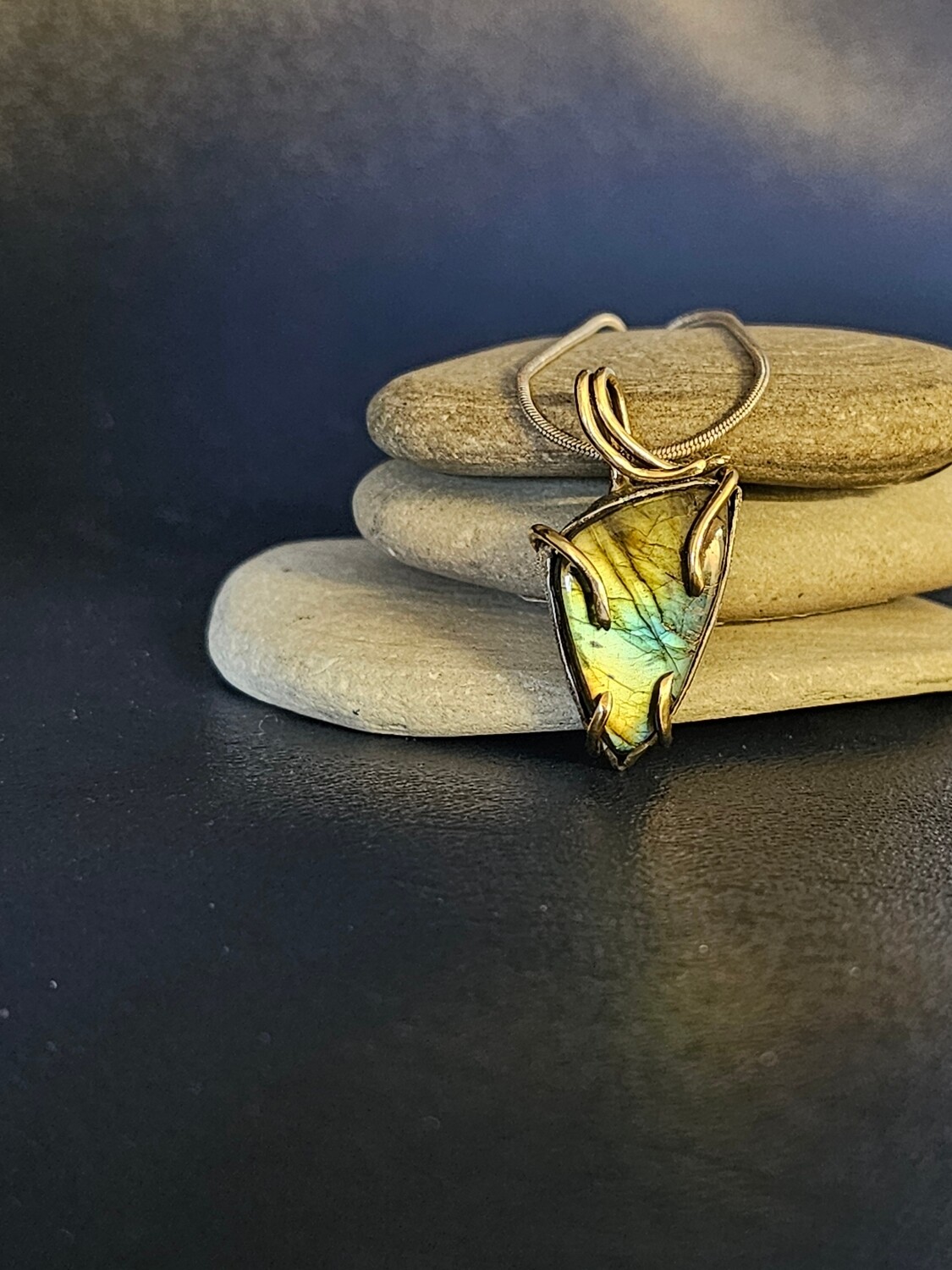 Multicolor mulit-metal Labradorite Pendant