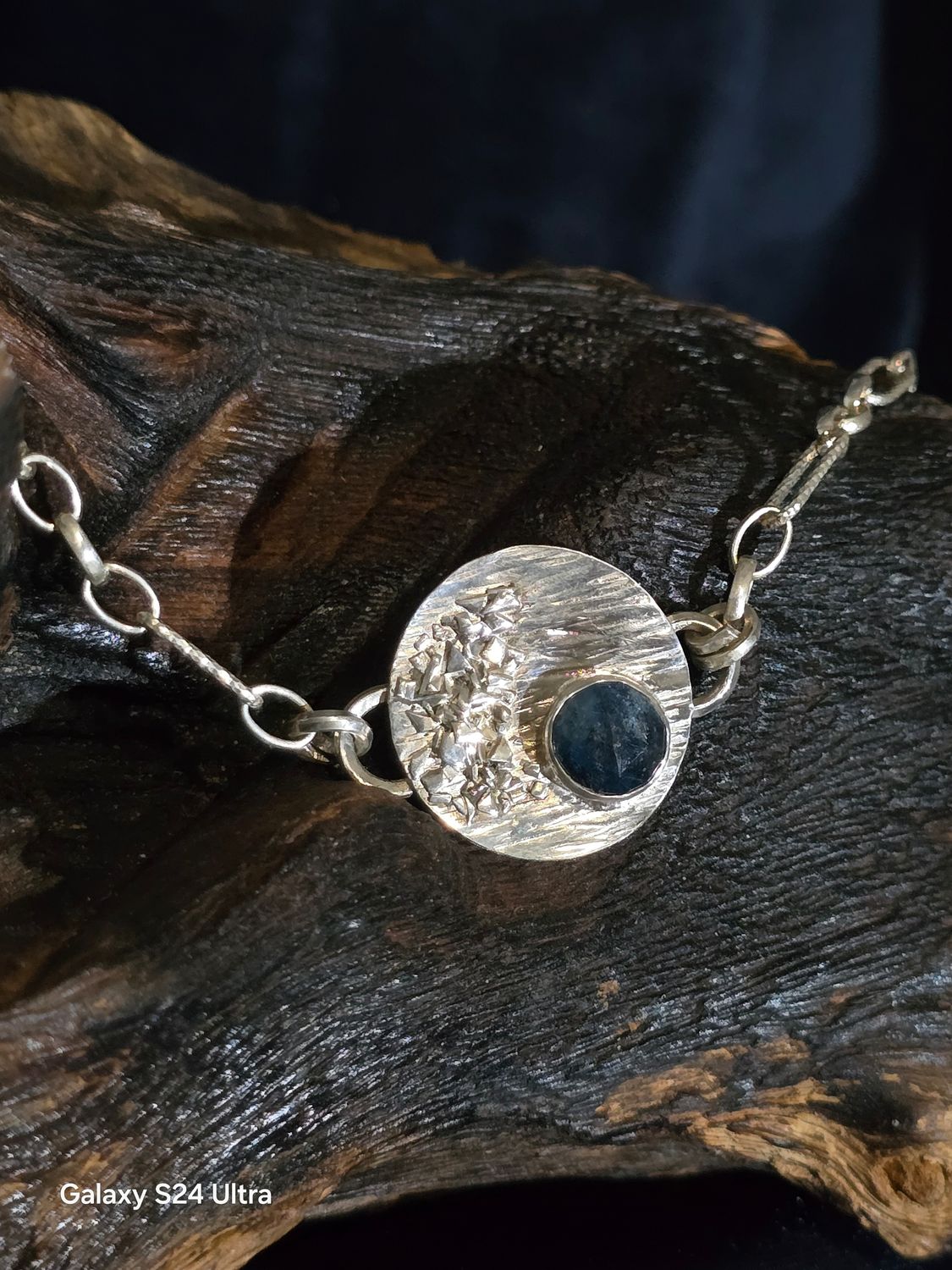 Kyanite Fine Silver Bracelet