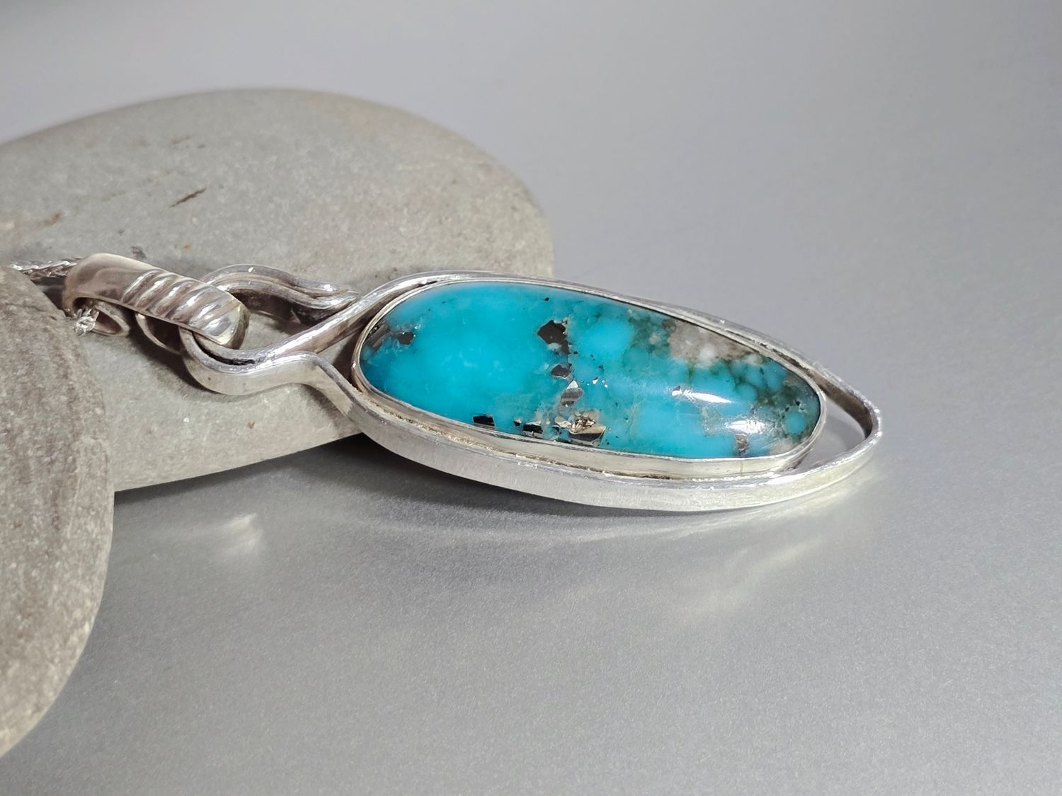 Nacozari Turquoise Fine Silver Pendant