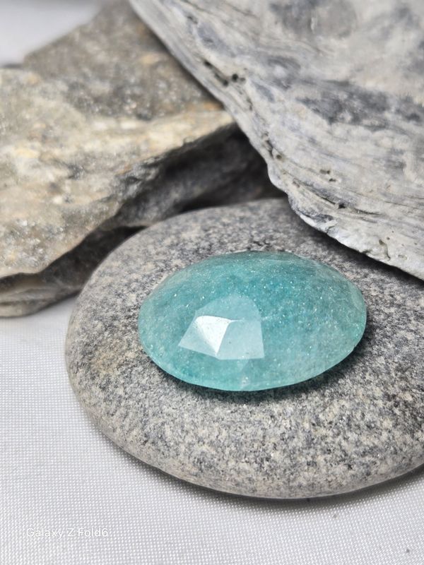 Emerald Faceted Oval