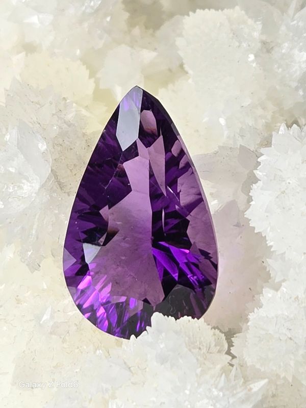 Brazilian Amethyst Concave Pear
