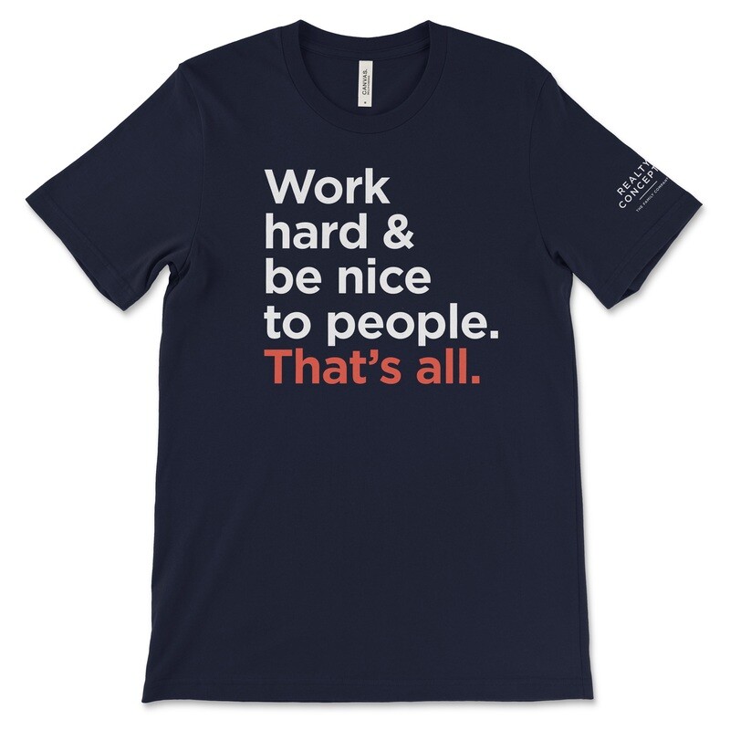 Navy Work Hard Shirt