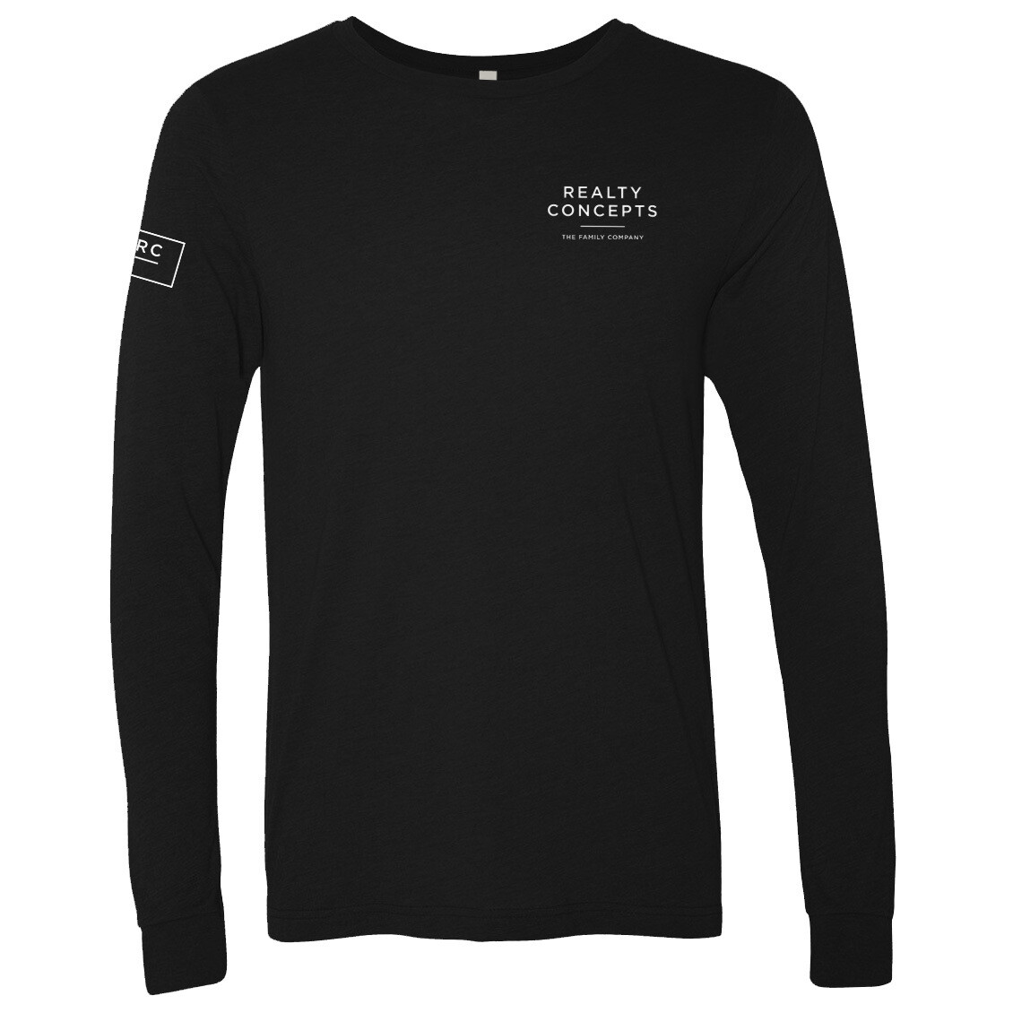 Canvas Unisex Long Sleeve Shirt, Size: Small, Color: Black