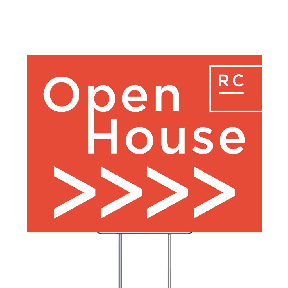Bulk In-Ground Open House Directional Signs (18x24)